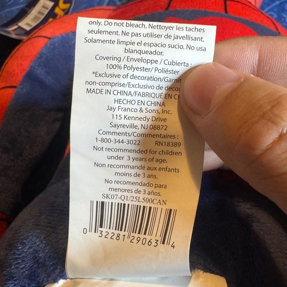 NWT Marvel Spider Man Plush Toy Doll Stuffed Animal Large Collectible Pillow 27" - Picture 9 of 10